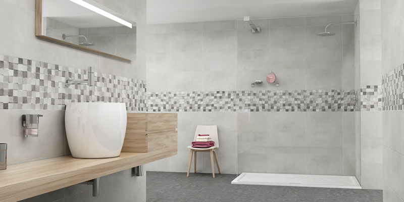 Μοντέρνα πλακάκια μπάνιου - τοίχου Grunge 33,3x55
